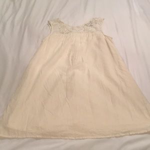 Crochet shouldered, Cream sun dress. Old Navy